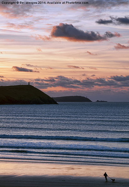 Polzeath Sunset Picture Board by Bel Menpes