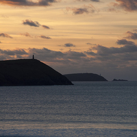 Buy canvas prints of Evening Skies Over Polzeath by Bel Menpes