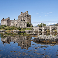 Buy canvas prints of Eilean Donan Castle Reflections by Bel Menpes