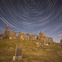 Buy canvas prints of Cill Chriosd Church Star Trails by James Grant