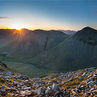 Buy canvas prints of Lingmell Panoramic by James Grant