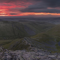 Buy canvas prints of Blencathra Sunrise - Sharp Edge Panoramic by James Grant