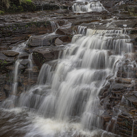 Buy canvas prints of Grindsbrook Clough Waterfall by James Grant