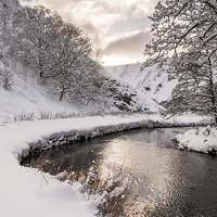 Buy canvas prints of  Wolfcotes Dale Winter by James Grant