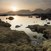 Buy canvas prints of  Sunset over the Scafells by James Grant