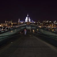 Buy canvas prints of  Millenium Bridge to St Pauls Cathedral by James Grant