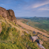 Buy canvas prints of  Shining Tor Sunset by James Grant