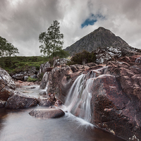 Buy canvas prints of  Buachaille Etive Mor Waterfall by James Grant