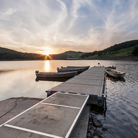 Buy canvas prints of  Ladybower Sunset by James Grant