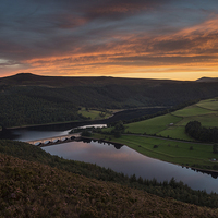 Buy canvas prints of  Win Hill and Ladybower by James Grant