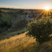 Buy canvas prints of  Lathkill Dale Sunset by James Grant