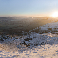 Buy canvas prints of  Mam Tor Panoramic by James Grant