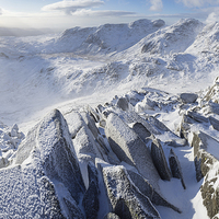 Buy canvas prints of  Bowfell to Scafell by James Grant