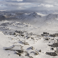 Buy canvas prints of  Bowfell to Crinkle by James Grant