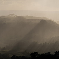 Buy canvas prints of Alport Heights Rain Shafts by James Grant