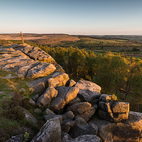 Buy canvas prints of Birchen Edge Sunset by James Grant