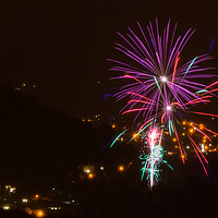Buy canvas prints of Matlock Bath Fireworks by James Grant