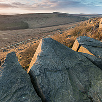 Buy canvas prints of Burbage Rocks Sunset by James Grant
