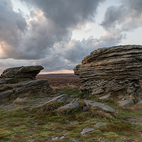 Buy canvas prints of Ox Stones Sunset by James Grant