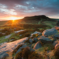 Buy canvas prints of Carl Wark to Higger Tor by James Grant
