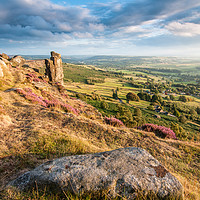 Buy canvas prints of Curbar Edge Heather by James Grant