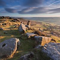 Buy canvas prints of Curbar Edge Sunset by James Grant