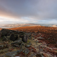 Buy canvas prints of Over Owler Tor Sunrise by James Grant