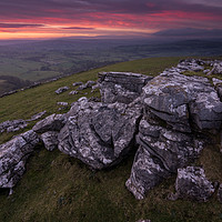 Buy canvas prints of Wolfscote Hill Afterglow by James Grant