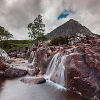 Buy canvas prints of Buachaille Etiv Mor Waterfall by James Grant