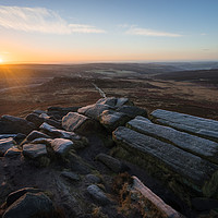 Buy canvas prints of Higger Tor Sunrise  by James Grant