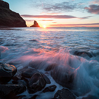 Buy canvas prints of Talisker Bay Sunset by James Grant