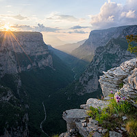 Buy canvas prints of Vikos Gorge Sunset  by James Grant