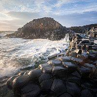 Buy canvas prints of Giants Causeway Sunset  by James Grant