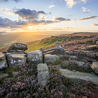 Buy canvas prints of White Tor Sunset  by James Grant