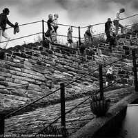 Buy canvas prints of Climbing Whitby Abbey steps by Paul Davis