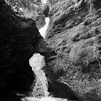 Buy canvas prints of St Nectans Glen waterfall by kelly Draper