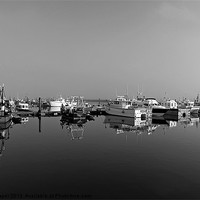 Buy canvas prints of Poole Harbour Boat Refletions by kelly Draper