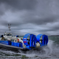 Buy canvas prints of Southsea To Isle Of Wight Hovercraft by kelly Draper