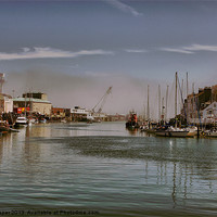 Buy canvas prints of Misty Weymouth Harbour by kelly Draper