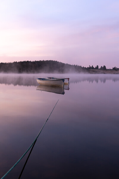 Misty Reflections at Loch Rusky Picture Board by Stuart Jack