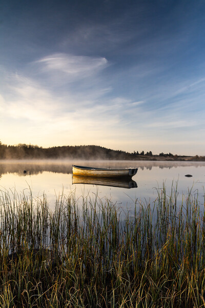 Misty Reflections on Loch Rusky Picture Board by Stuart Jack