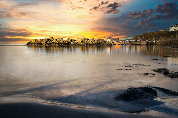 Tranquil Sunset at Portpatrick Harbour Picture Board by Stuart Jack