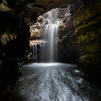 Buy canvas prints of The Enigmatic Smoo Cave Waterfall by Stuart Jack