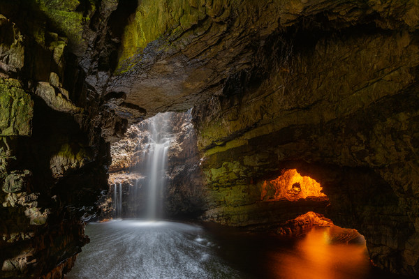 Enchanted Waterfall in Smoo Cave Picture Board by Stuart Jack