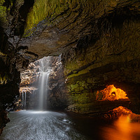 Buy canvas prints of Enchanted Waterfall in Smoo Cave by Stuart Jack