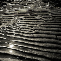 Buy canvas prints of sun, sea and sand - mono by Heather Newton