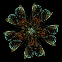 Buy canvas prints of fractal star flower by Heather Newton