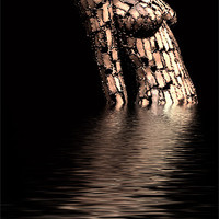 Buy canvas prints of bronze woman of the sea by Heather Newton