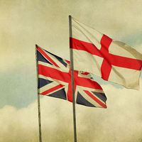 Buy canvas prints of two flags by Heather Newton