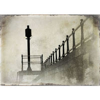 Buy canvas prints of the pier in the fog by Heather Newton